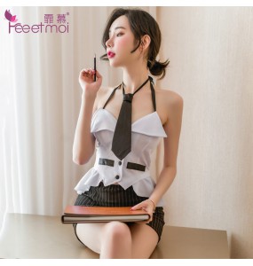 FEE ET MOI Sexy Secretary Costumes (White - Black)